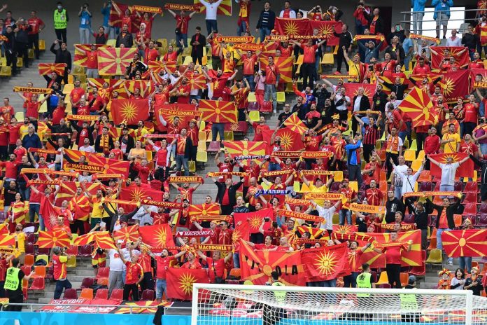 Macedonia fans at euro2020