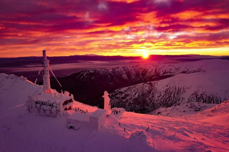 Pelister snow sunrise